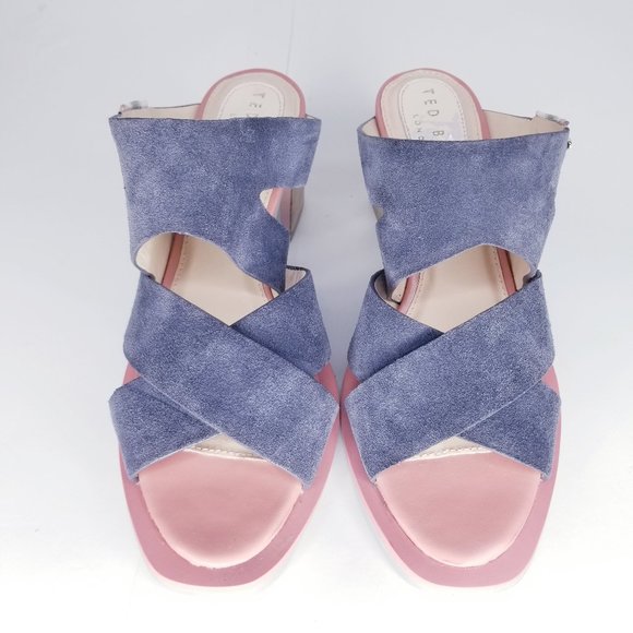 SOLD Ted Baker Gray Suede Sandals Size 36.5 US 6 /6.5 - Picture 2 of 8